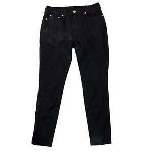 TRUE RELIGION Women's Jennie Mid Rise Curvy Skinny Pants Size 33 In Black